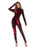Costume dDéguisements Halloween Scary Imprimé Blood manches longues femmes Combinaisons
