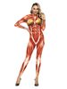 Costume dhalloween combinaison dimpression musculaire attaque sur Titan Costume de Cosplay dhalloween