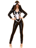 Costume dHalloween Femme Araignée Noir Combinaisons Longues Maigres