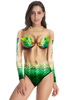 Costume dHalloween pour femme Maillot de bain vert