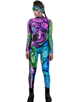 Costume dHalloween Squelette Zentai Tenue dHalloween