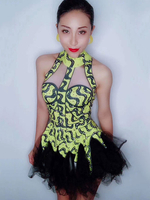 Costume Danse Jazz Femmes Robes Tutu Courtes Déguisements Halloween