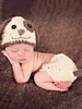 Costume de bébé nouveau-né accessoires de prise de vue tricotés chiot chien chapeau pantalon