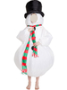 Costume de bonhomme de neige de Noël Costume drôle Combinaison de Noël unisexe Combinaison en fibre de polyester blanche Costumes de vacances de Noël