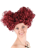 Costume de carnaval perruque Reine de cœur accessoire de costume de boucle en spirale Déguisements Halloween