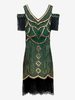 Costume De Charleston Des Années 1920 Robe Manches Courtes Rétro Femmes Élégants