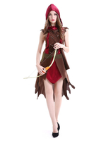 Costume De Chasseresse À Capuche Déguisement Halloween Cosplay