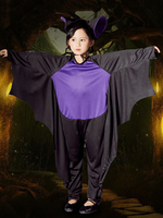 Costume De Chauve-souris Déguisements Halloween Enfants Combinaisons Pourpre Et Coiffure