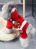 Costume de chien de Noël en flanelle Costumes pour chat rouge du père Noël Déguisements Halloween