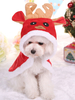 Costume de chien de Noël manteau de flanelle rouge chat vêtements pour animaux de compagnie Déguisements Halloween