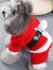 Costume de chien de Noël rouge flanelle vêtement pour chats chat Déguisements Halloween