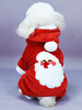 Costume de chien de Noël vêtements de chat en flanelle Santa Claus chat rouge Déguisements Halloween