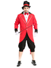 Costume De Cirque De Carnaval Magicien Cosplay Rouge Hommes Pantalons Chemise Ensemble Halloween Déguisement