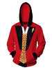 Costume de cirque de carnaval rouge pardessus pour hommes Top Polyester Halloween Costumes de vacances