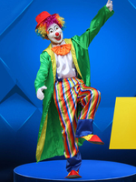 Costume De Cirque Vert De Carnaval Unisexe Chapeau Chemise 5 Pièces Ensemble Costumes De Vacances