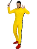 Costume de célébrité homme Déguisements Halloween Bruce Lee Gongfu Jumpsuit Jaune