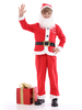 Costume De Cosplay Cadeau Noël Enfant Père Noël Rouge Chapeau Haut De Forme Pantalon Ceinture 4 Pièces Ensemble Costume De Noël Déguisement