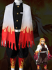 Costume de Cosplay pour enfants tueur de démons Kimetsu No Yaiba Rengoku Kyoujurou Costumes de Cosplay ensemble complet
