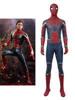 Costume de Cosplay pour hommes rouge bleu Lycra Spandex garde-poignet masque combinaison 3 pièces ensemble Film américain bande dessinée Cosplay combinaison Costume dhalloween