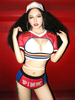Costume de Danse Jazz Lettres Rouges Imprimer Costume de Danse Hiphop DS Discothèque Porter Tenue Déguisements Halloween