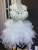 Costume De Danse Jazz Sexy Skit Bra Culotte Outfit Feathers Femmes Discothèque Porter Déguisements Halloween