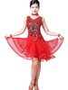 Costume de danse latine paillettes fleur tulle gradué danseur danse latine porter Déguisements Halloween