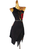 Costume de danse latine robe noire en lycra spandex pour femmes vêtements de danse