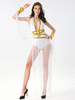 Costume de Déesse Grecque Cosplay Blanche Femmes Sexy Combinaisons Tenue Déguisements Halloween