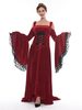 Costume De Déguisement Victorien Rétro Médiévale Renaissance Velour Royal Femmes Vintage Robe