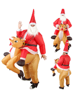 Costume de Noël Combinaison de Noël unisexe Fibre de polyester rouge Costumes de vacances de Noël