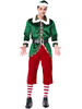 Costume De Noël Homme Cosplay Père Noël À Manches Longues Spectacle Costume Elfe Déguisements Noël