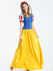 Costume de Noël pour femme Robe de vacances dHalloween bicolore en polyester jaune