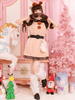 Costume de Noël Père Noël Femmes Robe Gant Déguisements Noël