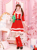 Costume De Noël Rouge Robes De Père Noël 5 Pièces Déguisements Noël