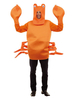 Costume de nourriture Homard Orange Adultes Costume Carnavals Déguisements Halloween Unisexe