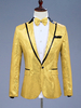 Costume de performance rétro à manches longues en polyester pour hommes