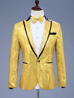 Costume de performance rétro à manches longues en polyester pour hommes