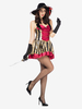 Costume de pirate pour femme robe rouge costumes de carnaval