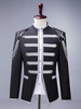 Costume de scène à paillettes pour hommes pardessus à manches longues Costumes rétro Black Palace Performing Arts