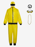 Costume de scène rétro disco en cuir verni brillant déguisement