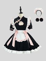 Costume de serveuse Lolita Cosplay robe cheongsam style chinois tenue de serveuse pour fête d\