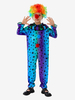 Costume de spectacle de fête de combinaison imprimée détoiles de clown de carnaval pour enfants