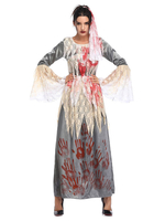 Costume De Vampire Cosplay Effrayant Femme Robe En Dentelle Déguisement Halloween