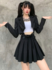 Costume de veste gothique pour femme Veste rétro gothique en polyester noir