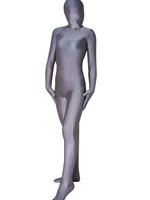 Costume de zentai argent en lycra spandex enveloppé Déguisements Halloween