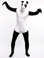 Costume de zentai blanc bicolore en forme de panda Déguisements Halloween