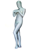 Costume de zentai combinaison enveloppé en lycra spandex argent Déguisements Halloween