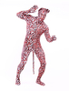 Costume de zentai combinaison unisexe Bouche ouverte en lycra spandex multicolore effet motif léopard Déguisements Halloween