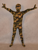 Costume de zentai enveloppé beau en lycra spandex multicolore camouflage pour enfants Déguisements Halloween