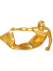 Costume de zentai enveloppé unisexe métallisé brillant or style sirène Déguisements Halloween